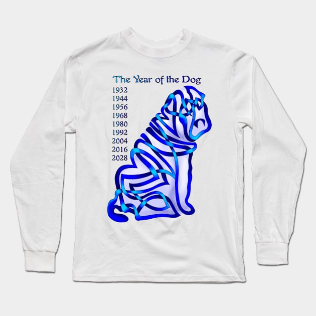 Chinese Dog Long Sleeve T-Shirt by KnotYourWorld4